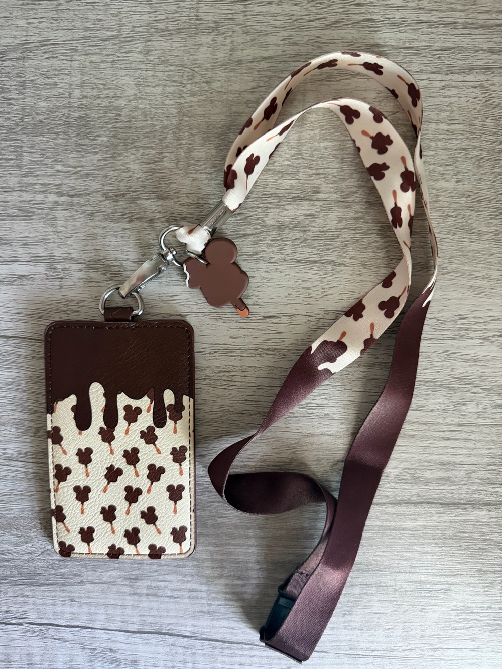 Disney Park Loungefly Lanyard Mickey Ice Cream Lanyard Card Holder